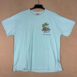 Bubba Gump Shrimp Co Santa Monica California Mens XL T Shirt Short Sleeve Blue‎